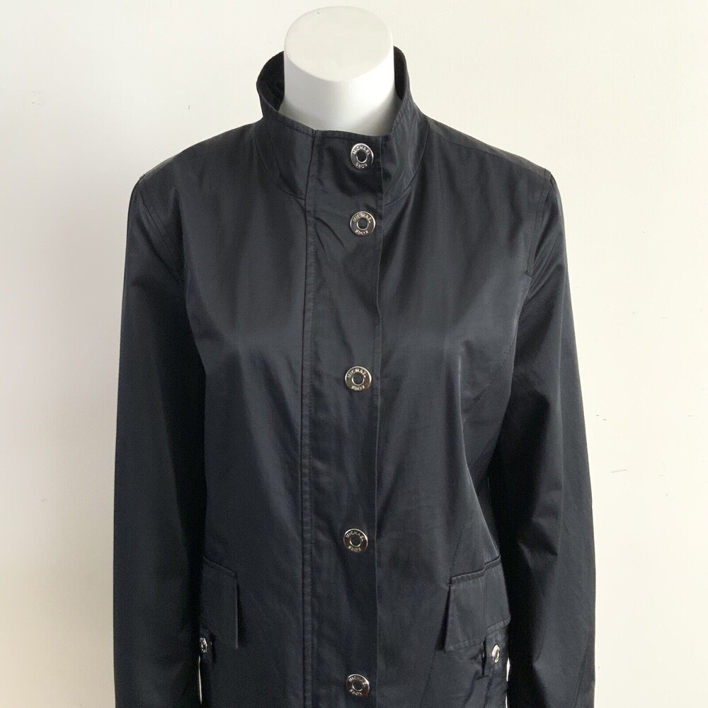 MICHAEL Michael Kors full Zip Long Sleeve Trench Black L - Picture 5 of 12